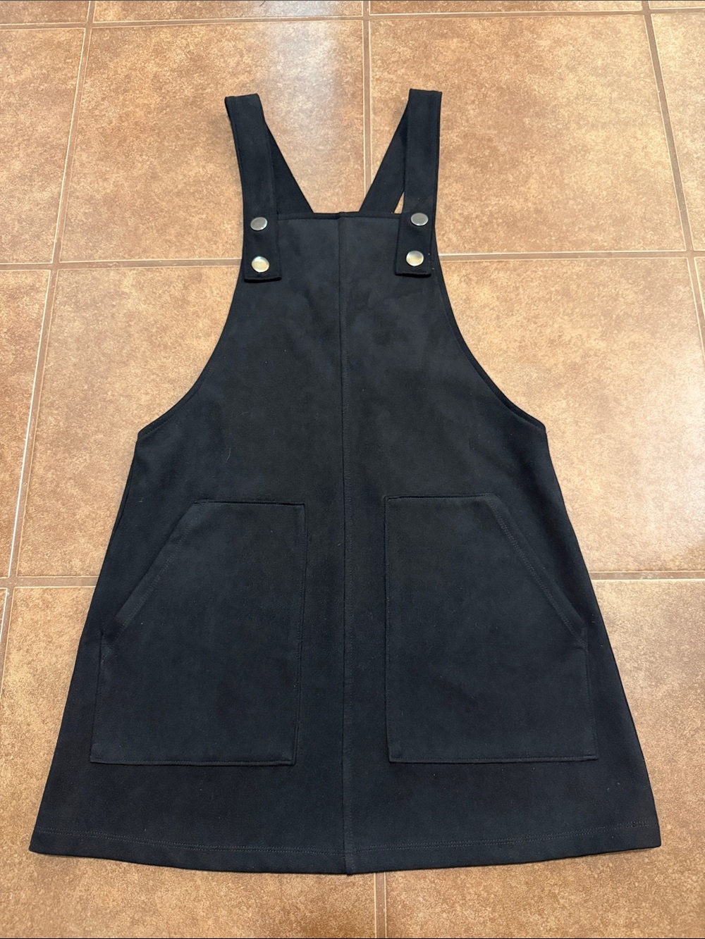 Forever 21 Black Pinafore Dress